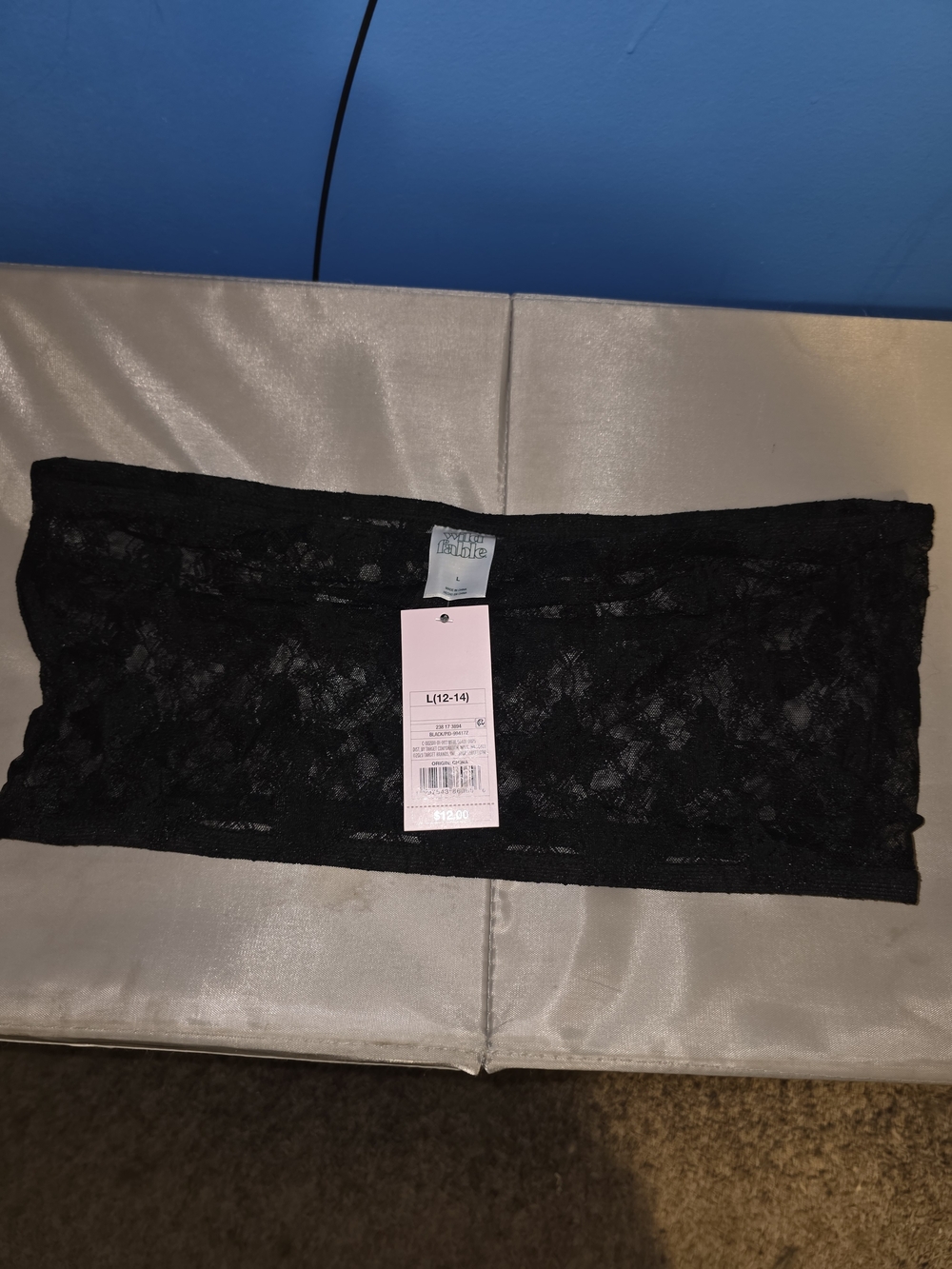 wild fable Black Lace Bandeau Tube Top